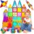 ANVIE & ABEER® Set of 30 Pcs Big (75mm) Magnetic Building Tiles for Kids, Educational Magnetic Stacking Blocks for Boys Girls, Magnets Construction Toys,Stem Preschool Toy (Big...
