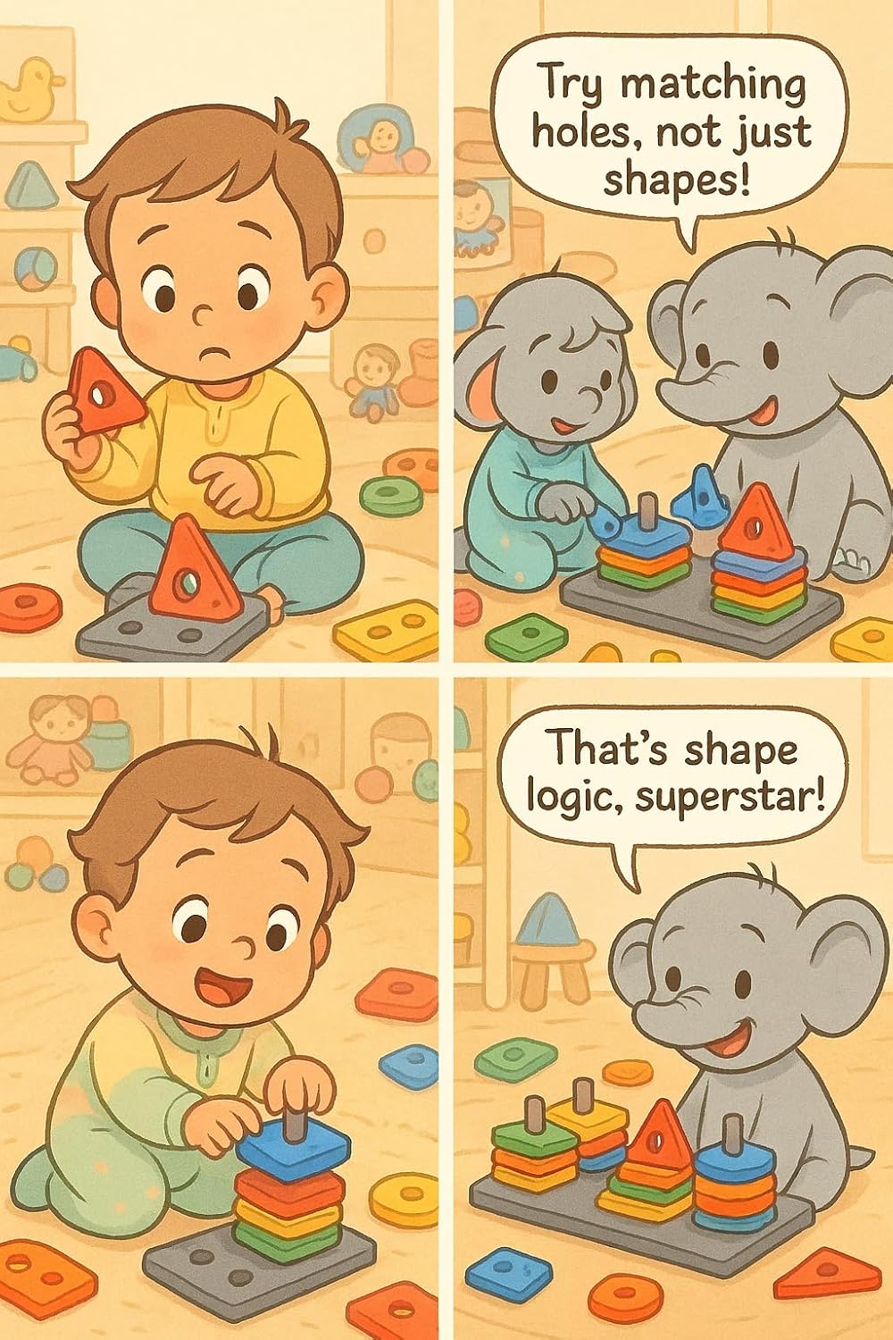 Gigtech Baby Smart Activity Fun&Learning Blocks Geometrics, Educational & Learning Sorter Toys, Color Choose Stacking Game for Kids 7 Gigtech Baby Smart Activity Fun&Learning Blocks Geometrics, Educational & Learning Sorter Toys, Color Choose Stacking Game for Kids