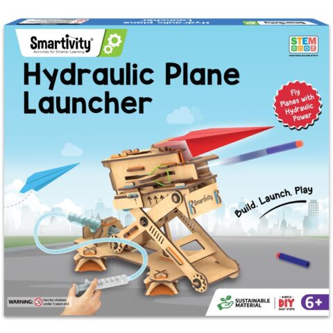 Smartivity 2in1 Hydraulic Aeroplane & Dart Launcher Toy for Kids 6-8-10-12-14 Years Old | Shoots Planes/Darts Far in Air I Birthday Gifts for Boys & Girls | DIY Science Toy for...